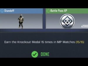 Call Of Duty Mobile Earn the Knockout Medal 15 times in MP Matches Task Complete