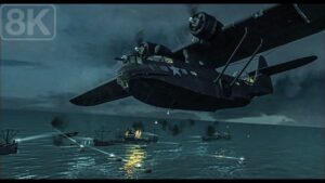 Pacific Ocean Naval Battle 1945 (PBY Catalina Black Cat Planes) Call of Duty WaW - Part 11 - 8K