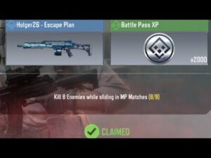 Call Of Duty Mobile Kill 8 Enemies while sliding in MP Matches Task Complete