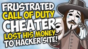 FRUSTRATED Call of Duty CHEATER LOST his MONEY to HACKER SITE!!