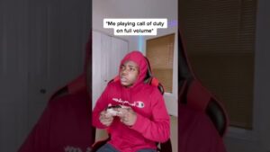 When you play call of duty on full volume 😂