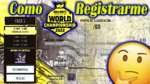 Cómo registrarse para el Campeonato Mundial CODM 2022 🤔| World Championship 2022 Call of duty Mobile