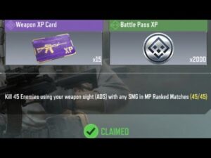 Call Of Duty Mobile Kill 45 Enemies using weapon sight (ADS) with any SMG in MP Ranked Matches