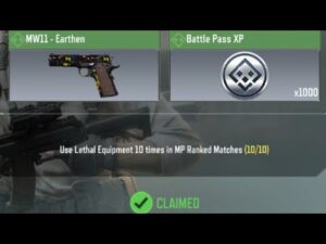 Call Of Duty Mobile Use Lethal Equipment 10 times in MP Ranked Matches Task Complete