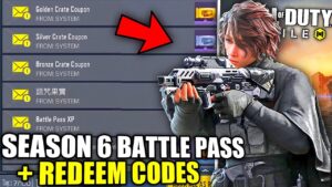 *NEW* Season 6 Battle Pass + 5 REDEEM Codes + FREE Crates & More! Call Of Duty Mobile!