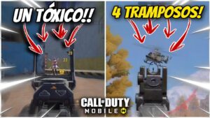 UN TÓXICO 🤬 Y 4 TRAMPOSOS EN Call of duty mobile BATTLE ROYALE