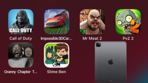Call of Duty Mobile, Impossible Tracks Car Driving 3D, Mr Meat 2, PvZ 2, Granny 2, Ben 10 Slime Ben