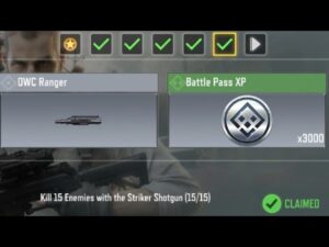 Call Of Duty Mobile Kill 15 Enemies with Any Striker Shotgun Task Complete