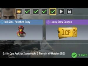 Call Of Duty Mobile Call in Care Package Scorestreaks 3 Times in MP Matches Task Complete
