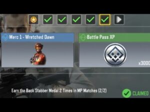 Call Of Duty Mobile Earn the Back Stabber Medal 2 Times in MP Matches Task Complete
