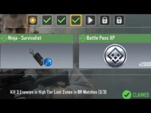 Call Of Duty Mobile Kill 3 Enemies in High Tier Loot Zones in BR Matches Task Complete