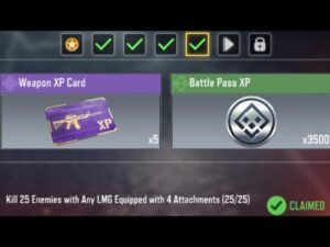 Call Of Duty Mobile Kill 25 Enemies with Any LMG Equipped with 4 Attachments Task Complete