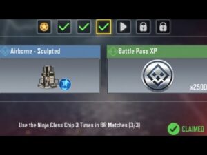 Call Of Duty Mobile Use the Ninja Class Chip 3 Times in BR Matches Task Complete