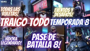 TRAIGO TODO! PASE DE BATALLA 8 - RULETAS - EVENTO Y DESAFIOS TEMPORADA 8! | COD Mobile | Rido