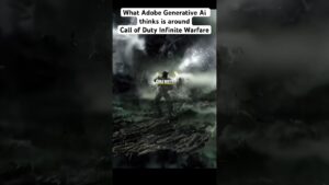 Photoshop Ai completes: Call of Duty: Infinite Warfare Cover Art [Generative Fill]  #generativeai