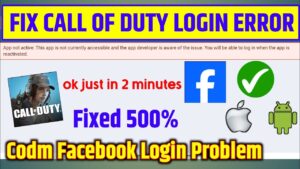 how to fix call of duty mobile login error facebook | codm facebook login error |cod login error