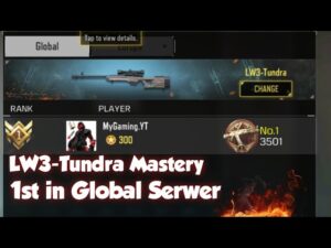 Call Of Duty Mobile LW3-Tundra 1st Mastery in Global Server