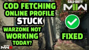Call Of Duty Update ? Cod Fetching Online Profile Stuck ? Why Is My Warzone Not Working ? ✅ FIX