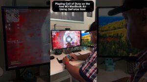 Playing Call of Duty on the 2024 M3 MacBook Air using GeForce Now!