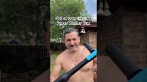 Power washing with a Call of Duty inspired pew pew #callofduty #powerwashing